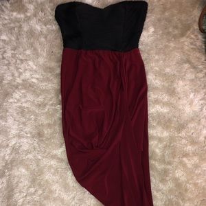 Red & Black Bodycon Dress